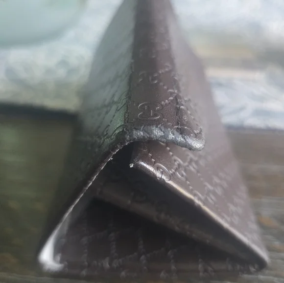 GUCCI Brown GG Logo Tri-Fold Sunglass Glasses Case Collapsible Protective Travel - Picture 7 of 10